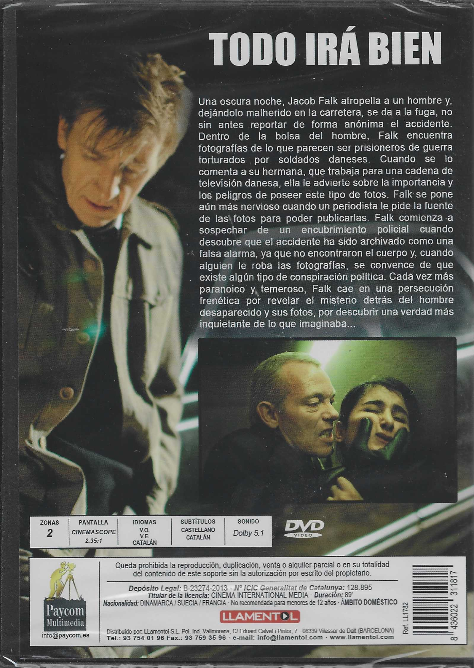 Contraportada de DVD con fotograma, sinopsis y detalles técnicos en español.