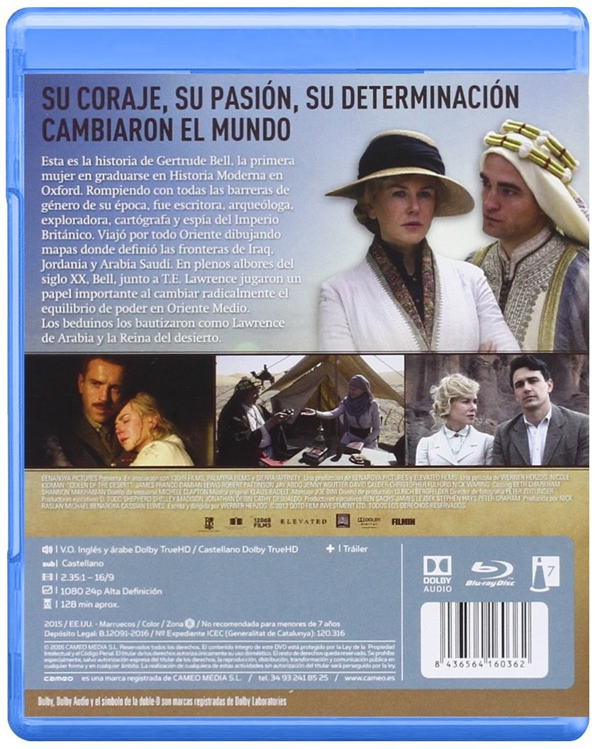 Contraportada de Blu-ray con fotogramas, sinopsis en español, reparto e info técnica.