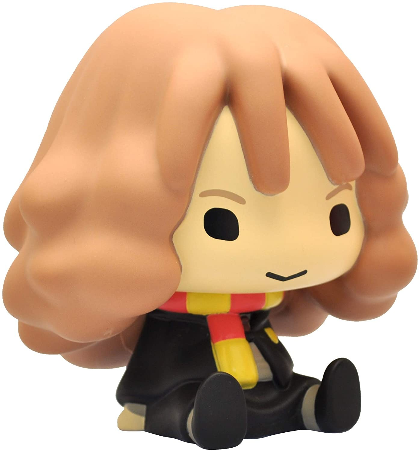 Vinylfigur von Hermine Granger mit braunem Haar, rot-gelbem Schal und schwarzer Robe.