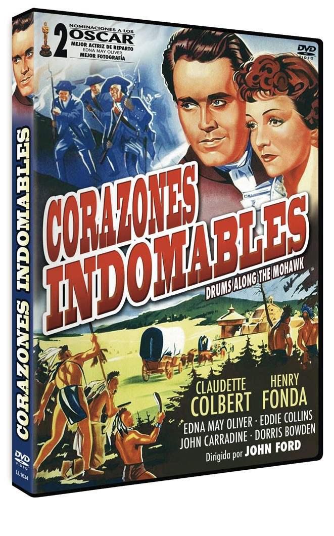 Caratula del DVD de Corazones Indomables con actores principales, escenas historicas y texto.