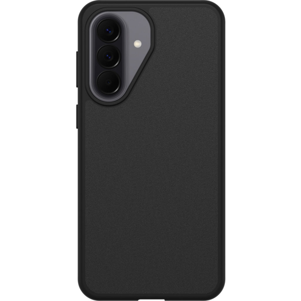 Schwarze Smartphone-Hülle mit vertikaler Dreifachkamera auf der Rückseite.