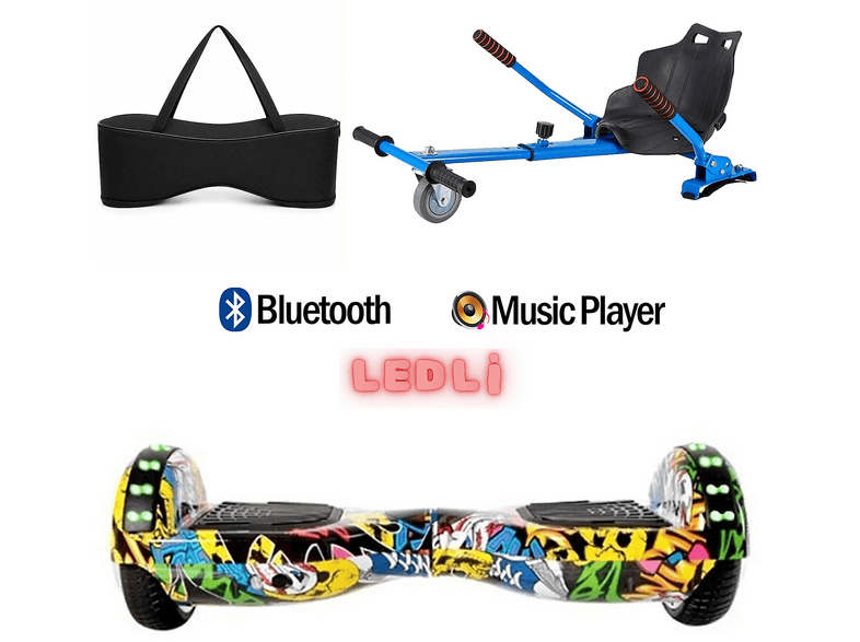 CITYMATE Elektrikli Kaykay Akıllı Denge 6.5 inç + HoverKart + Çanta Extrem Paket D01 Hoverboard