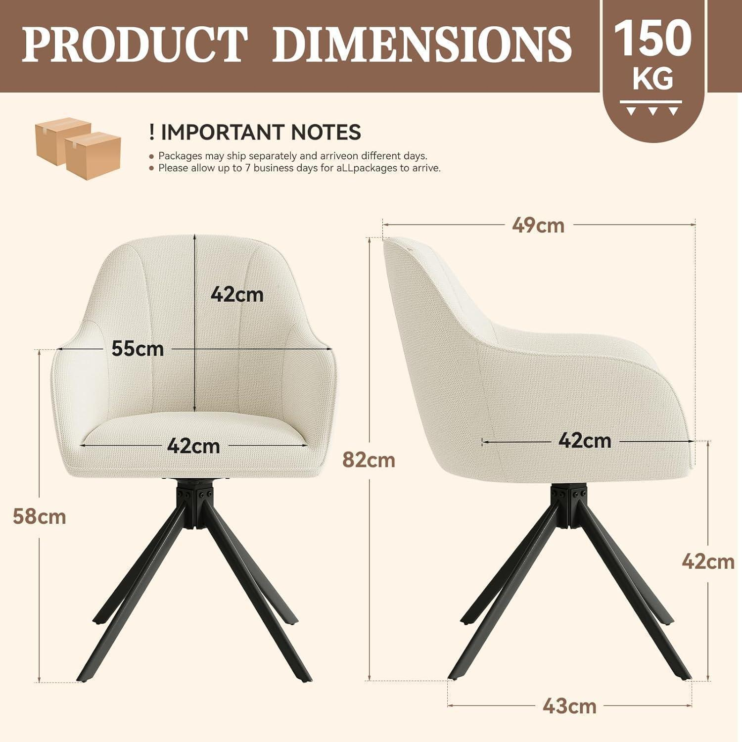 Dimensioni di una sedia imbottita con gambe nere e etichette di misurazione.
