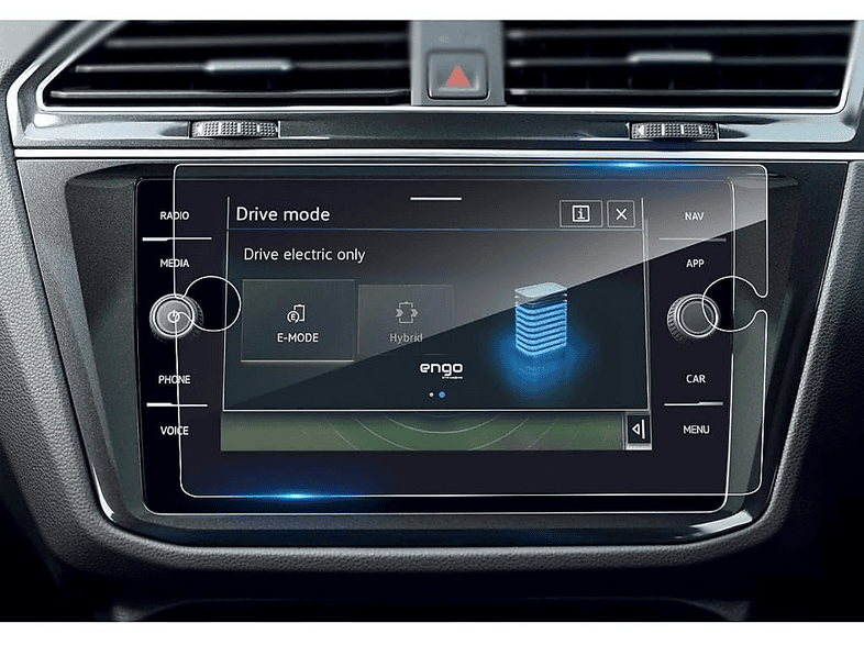 ENGO Volkswagen Taigo 8 inç Multimedya & Navigasyon İle Uyumlu 9H Kırılmaz Nano Cam Ekran Koruyucu