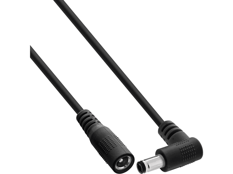 INLINE 26905J DC, Winkelstecker, 5,5 x 2,5 mm, 5 m Verlängerungskabel ...