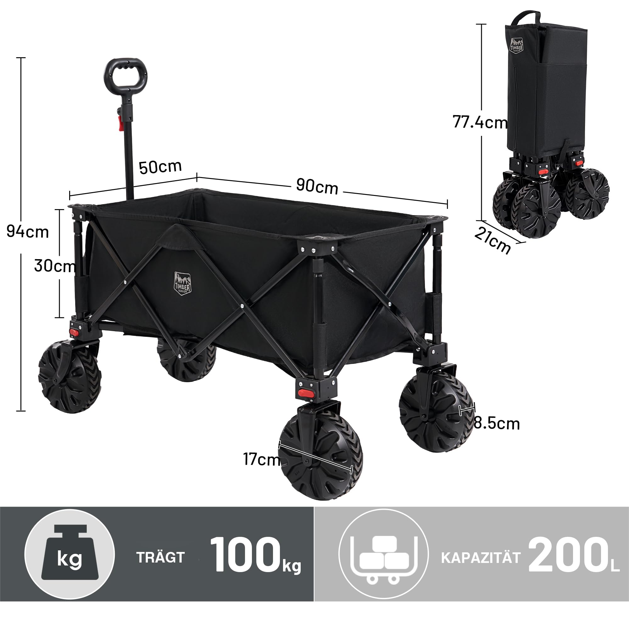 TIMBER RIDGE EU-TR-21727 Chariot de transport