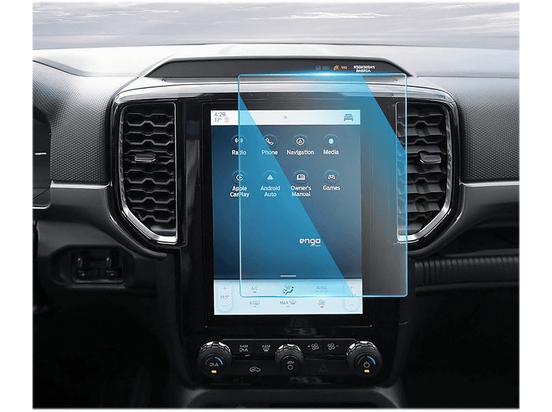 ENGO Ford Ranger 12 inç Multimedya & Navigasyon İle Uyumlu 9H Kırılmaz Nano Cam Ekran Koruyucu