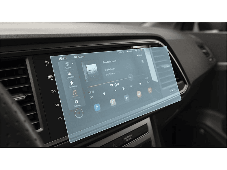 ENGO Cupra Ateca 9.2 inç Multimedya & Navigasyon İle Uyumlu 9H Kırılmaz Nano Cam Ekran Koruyucu