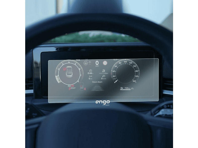 ENGO Volkswagen T-Roc 10.25 inç Uyumlu Dijital & Hayalet Gösterge 9h Kırılmaz Nano Cam Ekran Koruyucu