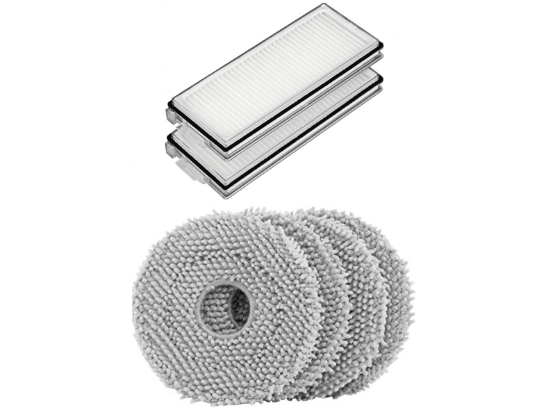 ROVEXA Roborock QRevo Curv Uyumlu 2 Adet Hepa Filtre 4 Adet Mop Fiber Paspas