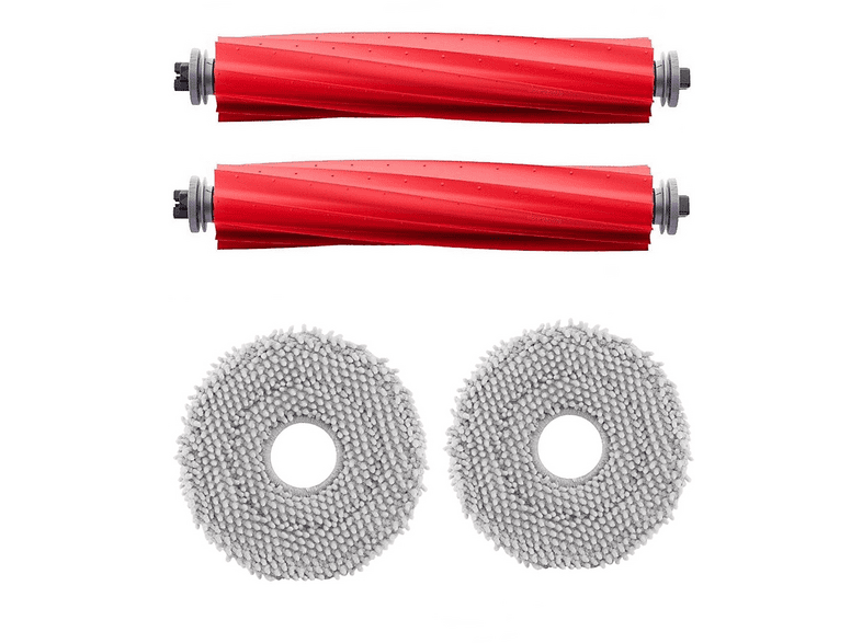 ROVEXA Roborock QRevo Plus Uyumlu 2 Adet Ana Fırça 2 Adet Mop Fiber Paspas