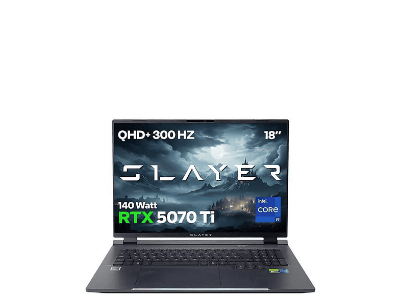 GAME GARAJ Slayer X9T XL-5070Ti C6 RTX5070Ti 300Hz QHD+ Intel Core i9-14900HX 64 GB RAM 2 TB SSD 18 inç FreeDOS Laptop Siyah