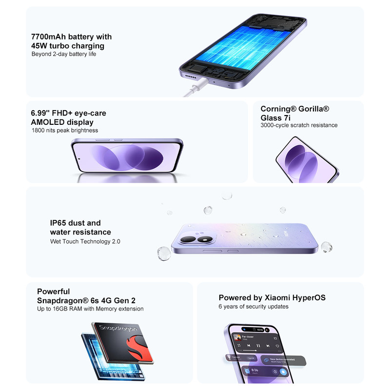 XIAOMI Redmi Note 17 4G, 4+128GB, 128 GB, Viola