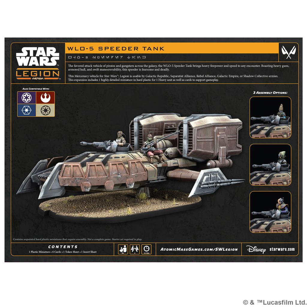Juego de mesa - ASMODEE SW Legión: WL0-5 Speeder Tank, edad recomendada: 14 año(s), 2 o + jugadores
