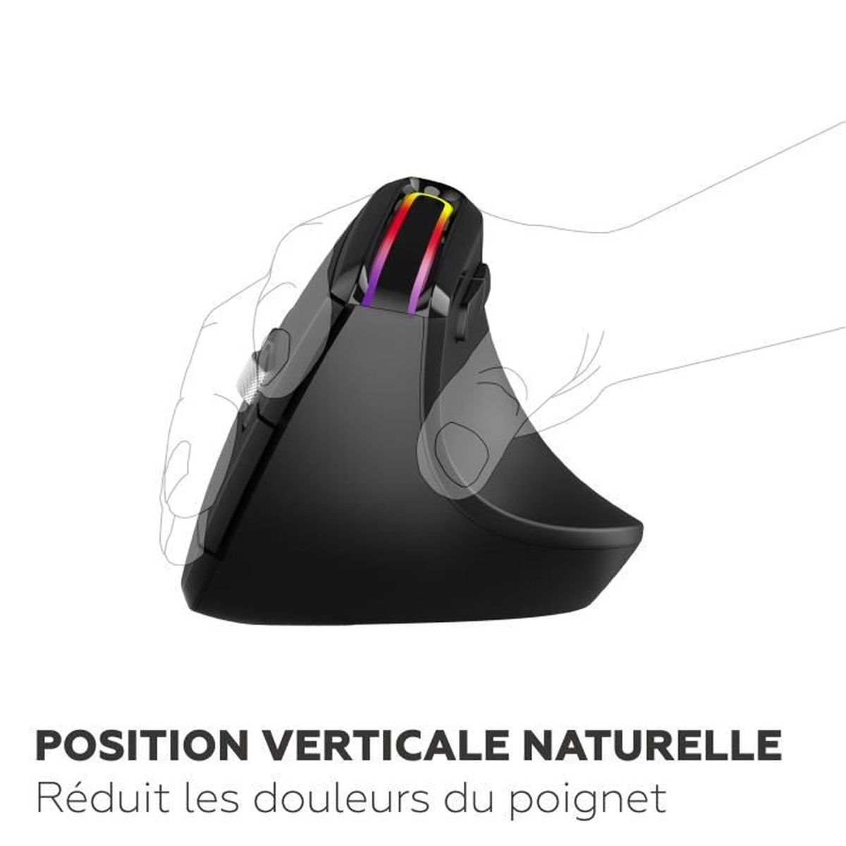 MOBILITY LAB ML314259 Vertikale Funkmaus, Schwarz | MediaMarkt