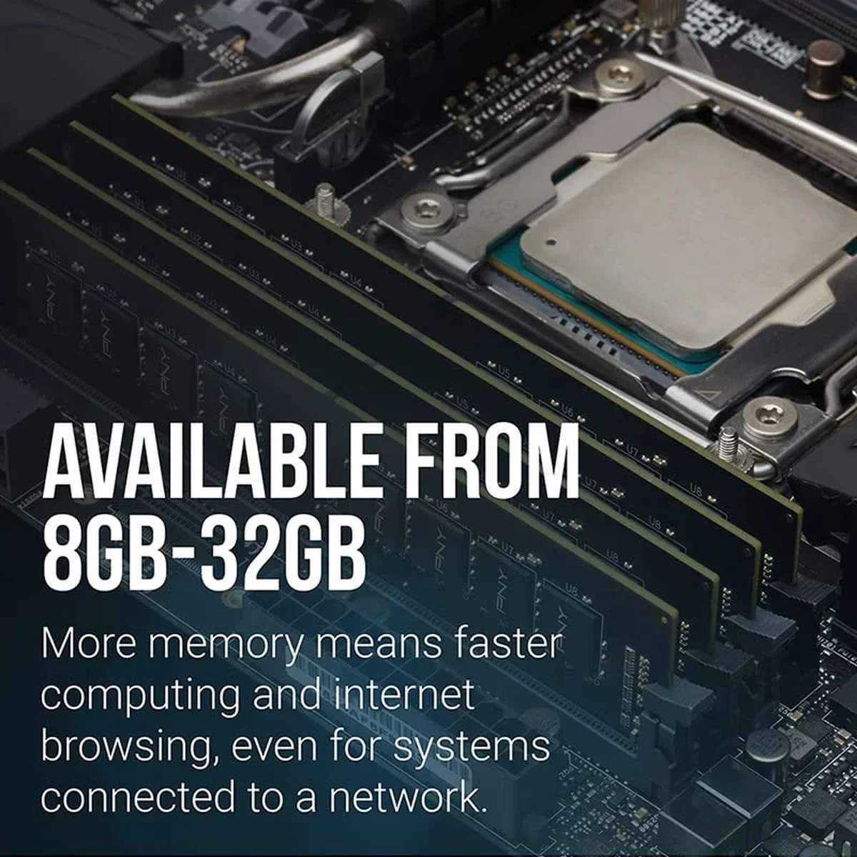 Scheda madre per computer con RAM e socket CPU, con testo sulla memoria.