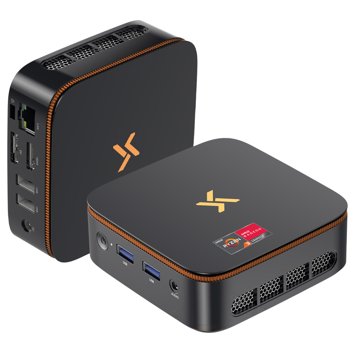 Mini PC - HUIDUN H50-3300U, AMD Ryzen™ 3 3300U(Hasta 3.5GHz), 16 GB RAM, 512 GB SSD, Radeon™ RX Vega 6, Windows 11 Pro, Negro