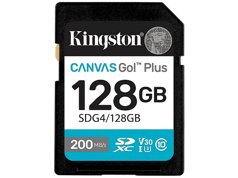 KINGSTON Canvas Go+ 200MB/s SDG4 SDXC 128 GB Hafıza Kartı