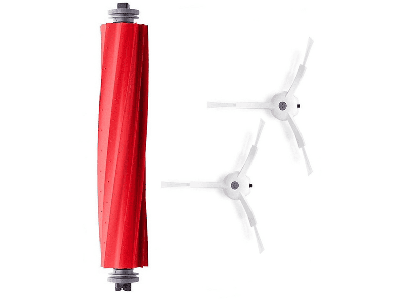 ROVEXA Roborock QRevo S Uyumlu 1 Adet Ana Fırça 2 Adet Beyaz Yan Fırça