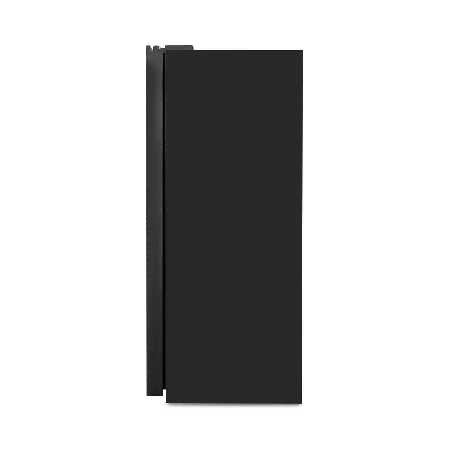Ein schlankes, schwarzes elektronisches Gerät auf weißem Hintergrund.