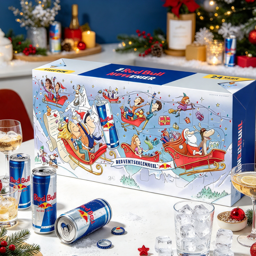 RED BULL Energy Drinks 24 tlg Redbull 2026 Adventskalender Blau