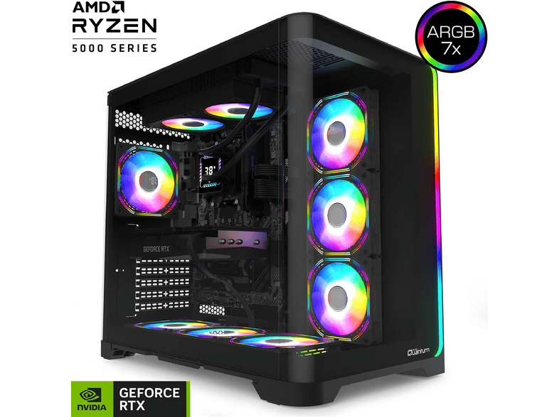 QUANTUM GAMING Stormforge ST1501 DDR4 Nvme RTX5060 8 GB 240 mm Sıvı Soğutmalı AMD Ryzen 7 5700X 16 GB RAM 1 TB SSD FreeDOS Oyuncu Masaüstü Bilgisayar