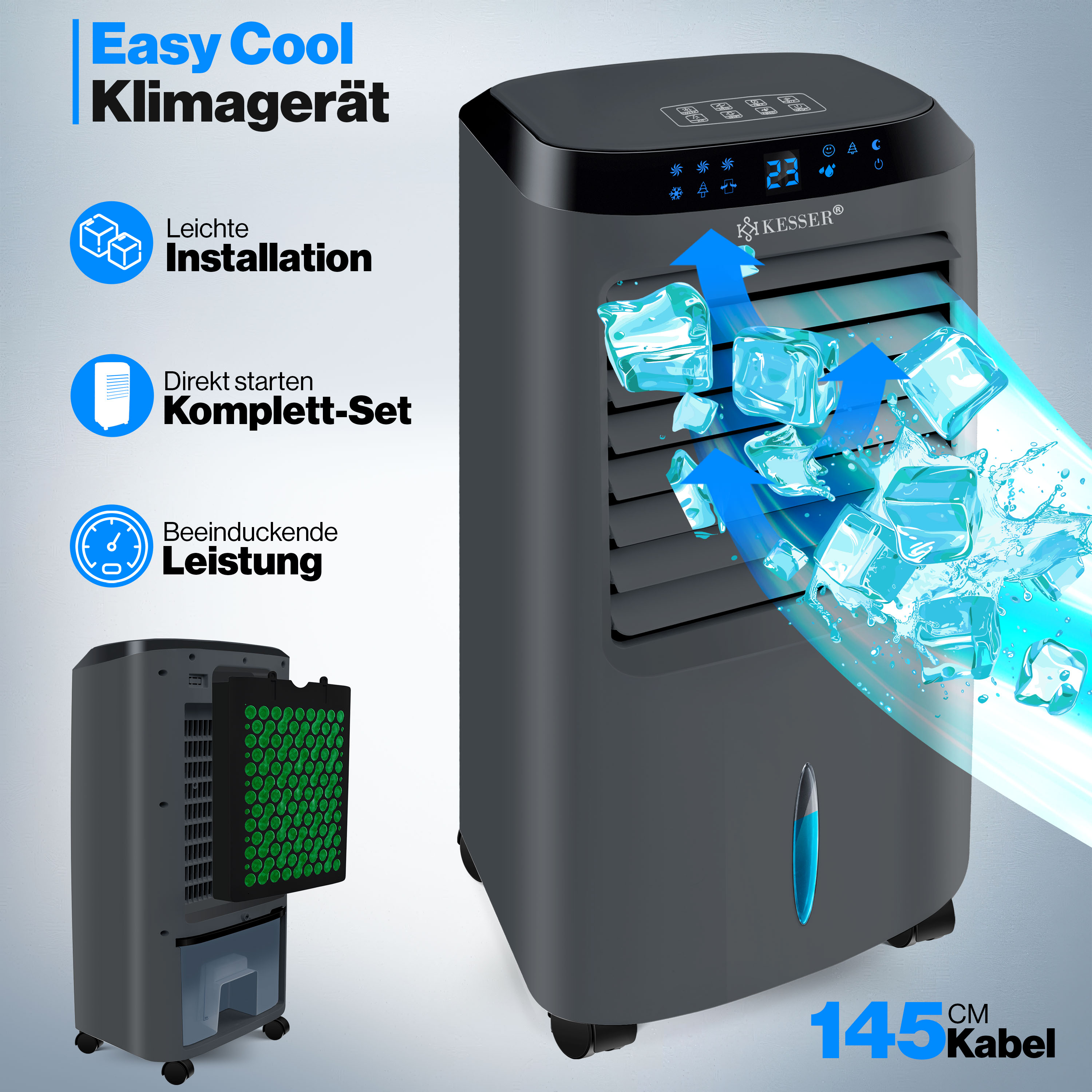 KESSER 4 in 1 mit Fernbedienung Luftkühler