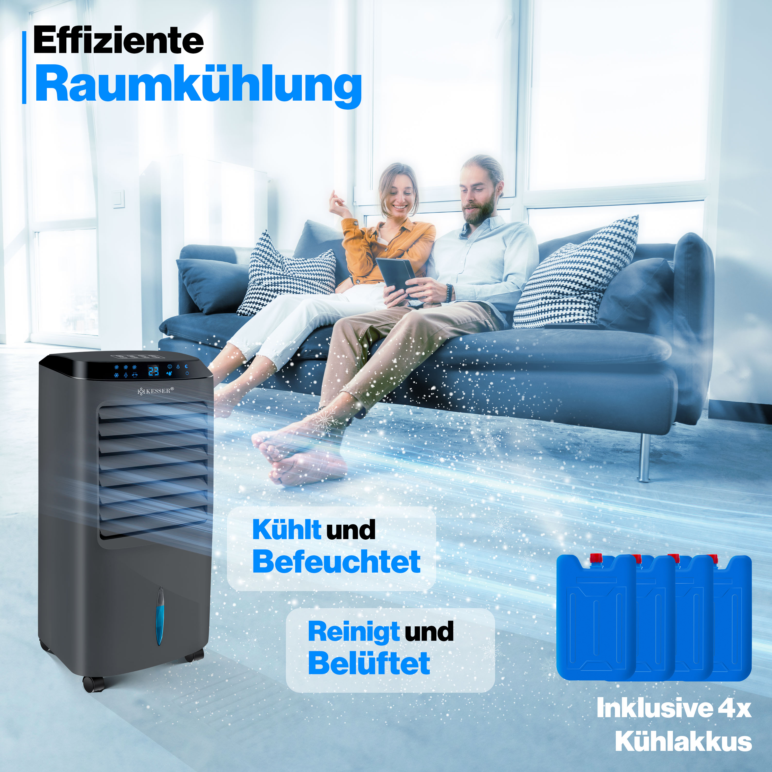 KESSER 4 in 1 mit Fernbedienung Luftkühler
