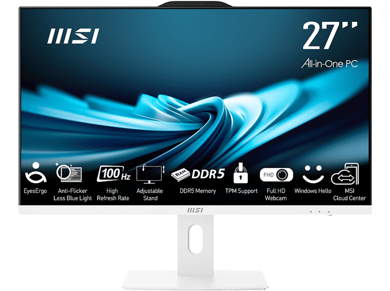 MSI Pro AP272P 14M-867XEU12 FHD Intel Core i5-14400 32 GB 1 TB 27 inç Windows 11 Pro All In One Bilgisayar Beyaz