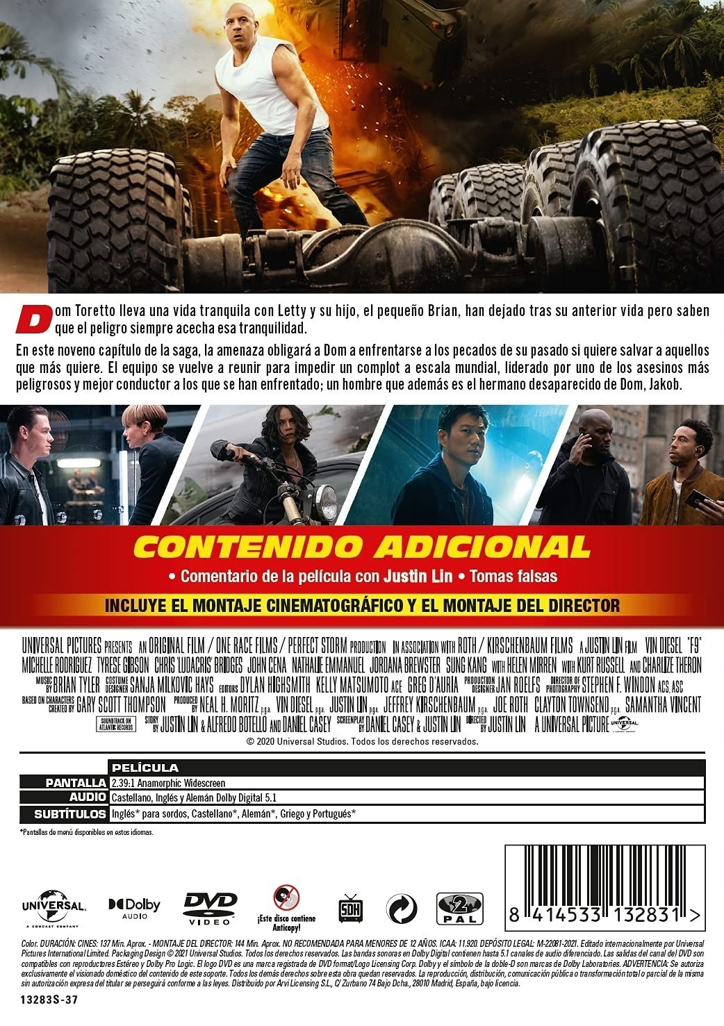 Portada de película al aire libre con personajes y textos.