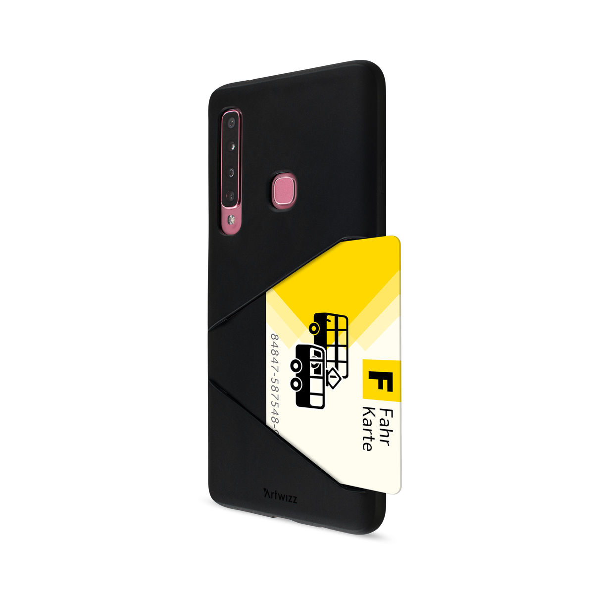 ARTWIZZ TPU A9 Schwarz Backcover, Case, Card (2018), Galaxy Samsung