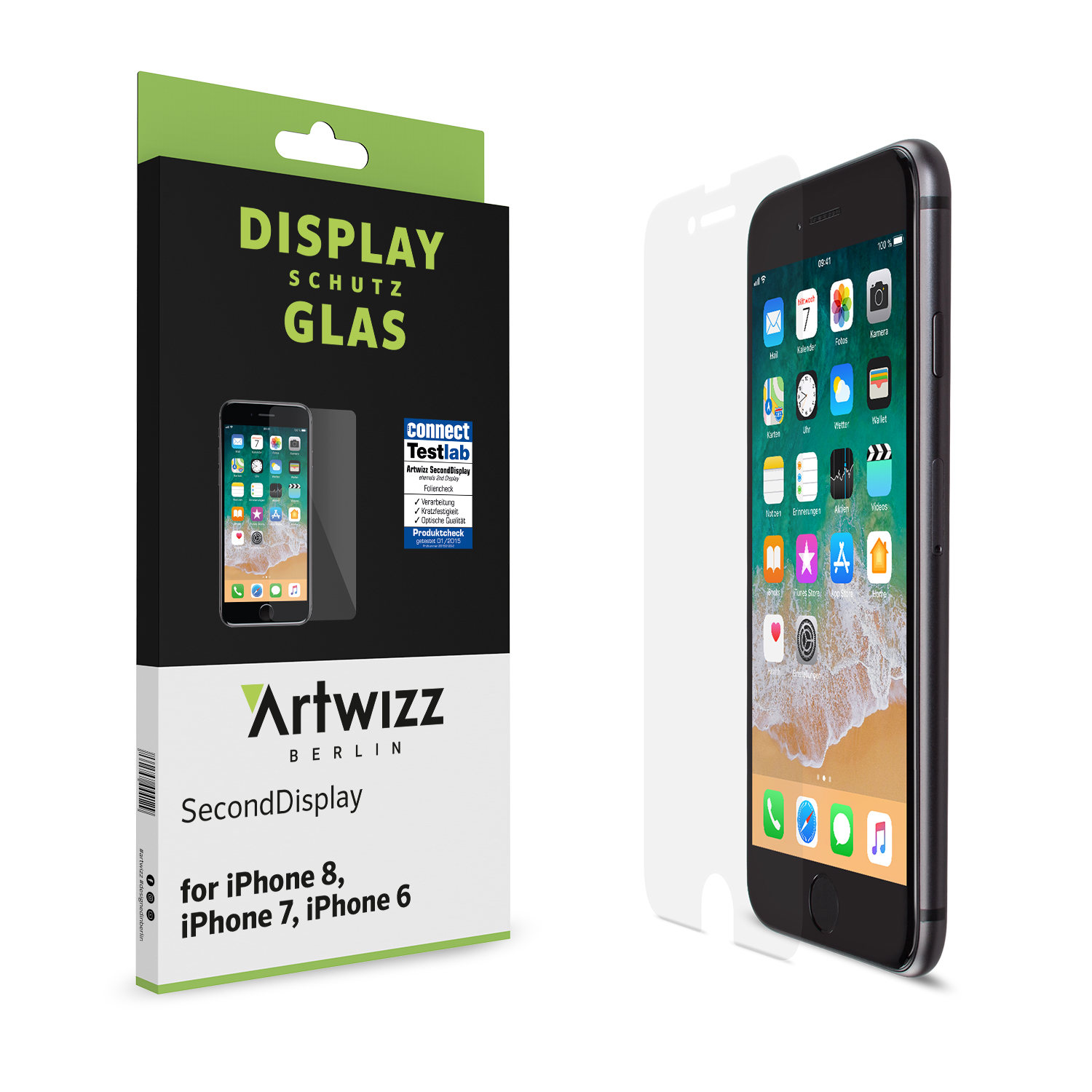 Displayschutz(für 7, iPhone iPhone SecondDisplay Apple ARTWIZZ iPhone iPhone 6) (2022/2020), 8, iPhone 6S, SE