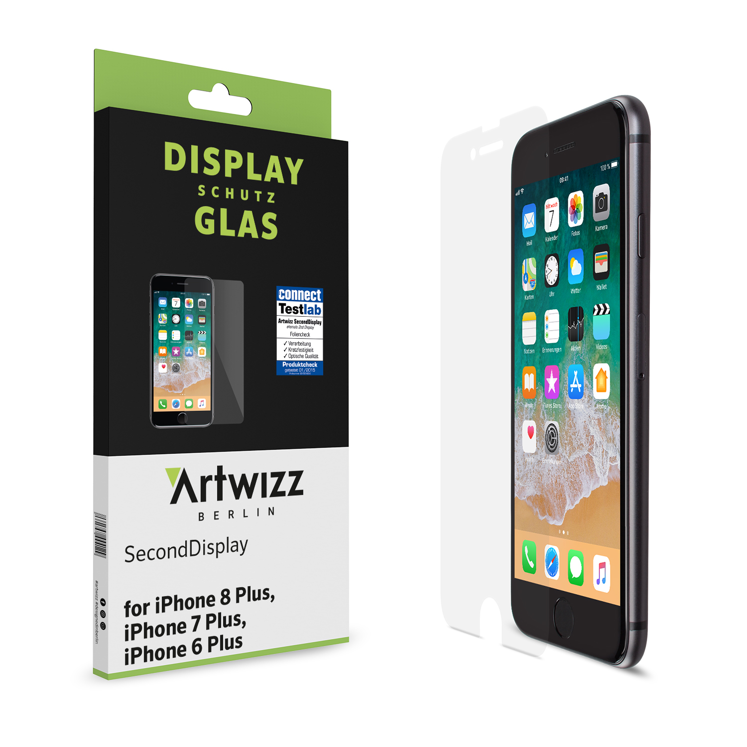 Displayschutz(für 6 PLUS, 8 iPhone PLUS, Apple SecondDisplay PLUS) 7 ARTWIZZ