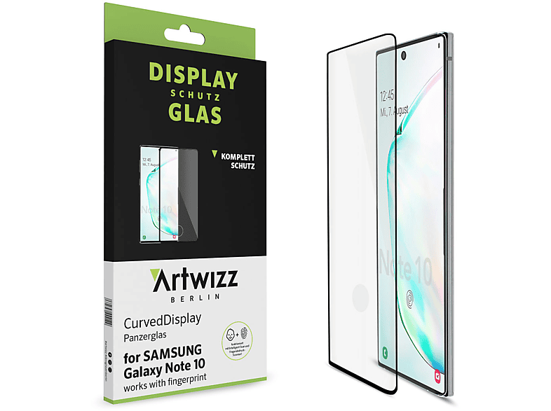 ARTWIZZ CurvedDisplay (2er Pack) Displayschutz(für Samsung Galaxy Note 10)