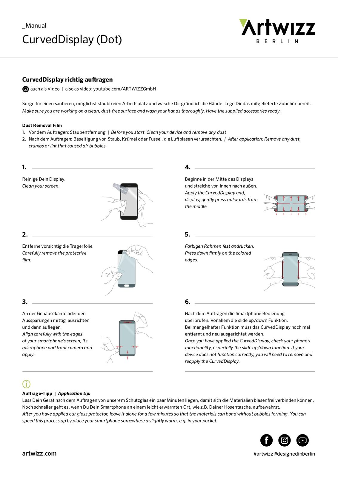 ARTWIZZ CurvedDisplay Displayschutz(für Galaxy S9 Samsung PLUS)