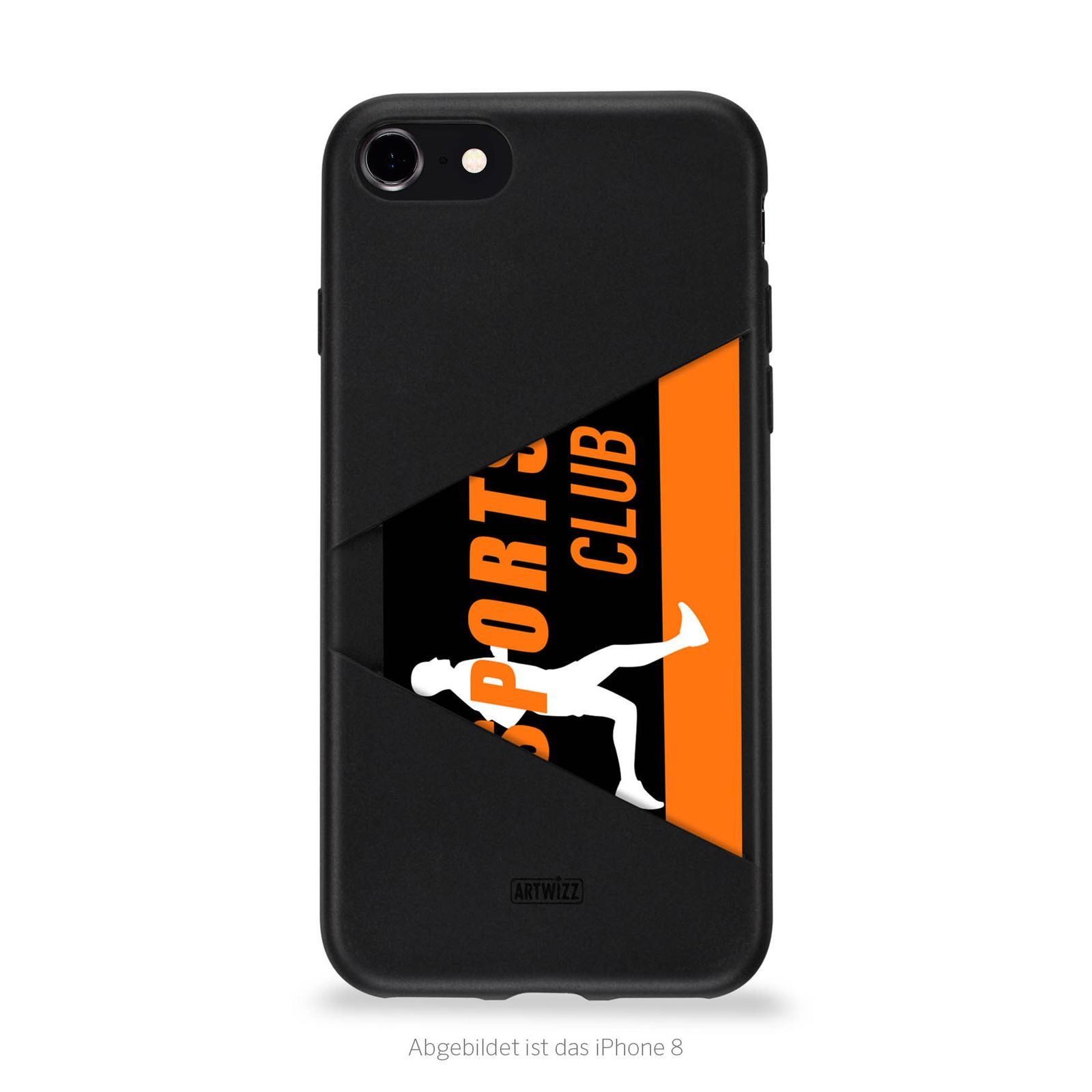 ARTWIZZ TPU Card Case, Backcover, Plus, Apple, iPhone 8 7 Plus Schwarz iPhone 