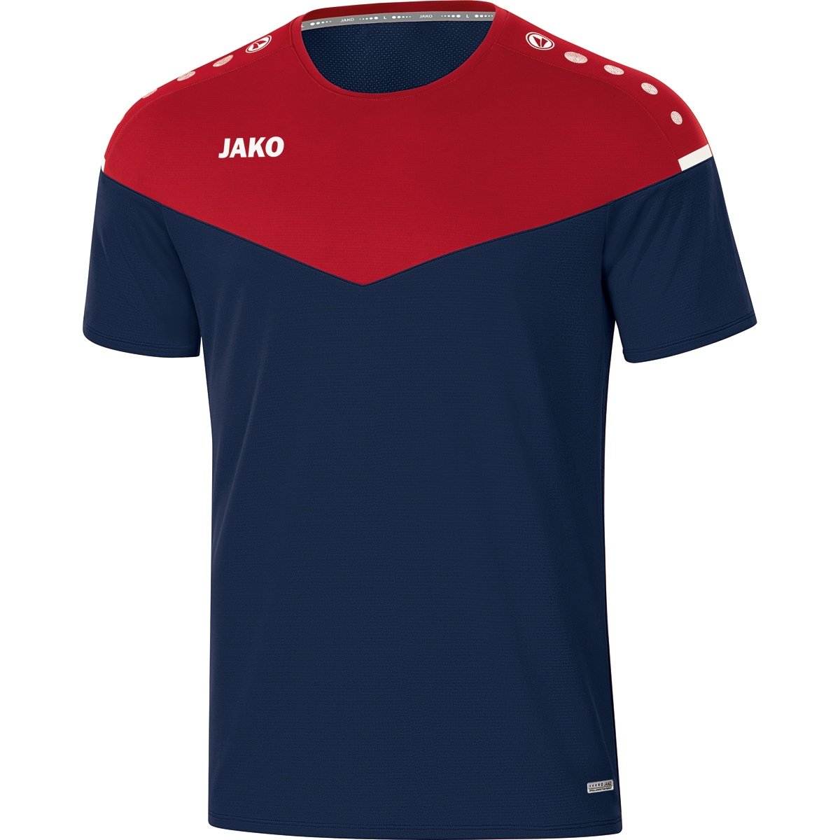 JAKO 2.0 T-Shirt 6120 rot, Gr. marine/chili 116, Kinder, Champ