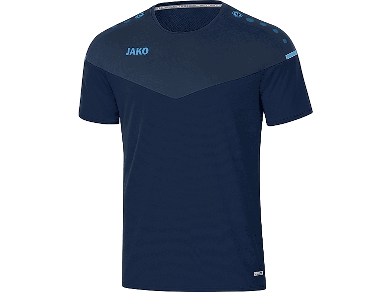 JAKO 2.0 marine/darkblue/skyblue, S, 6120 T-Shirt Champ Herren, Gr.