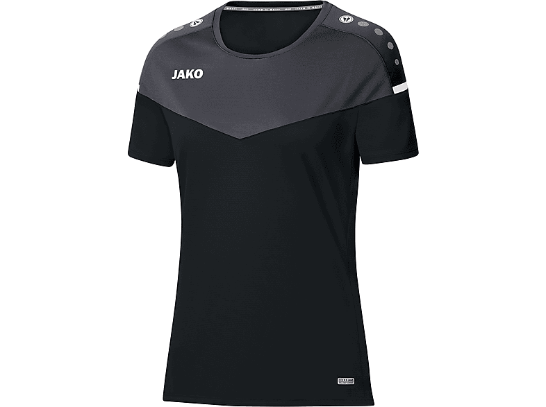 JAKO T-Shirt Damen, 2.0 schwarz/anthrazit, 6120 44, Champ Gr