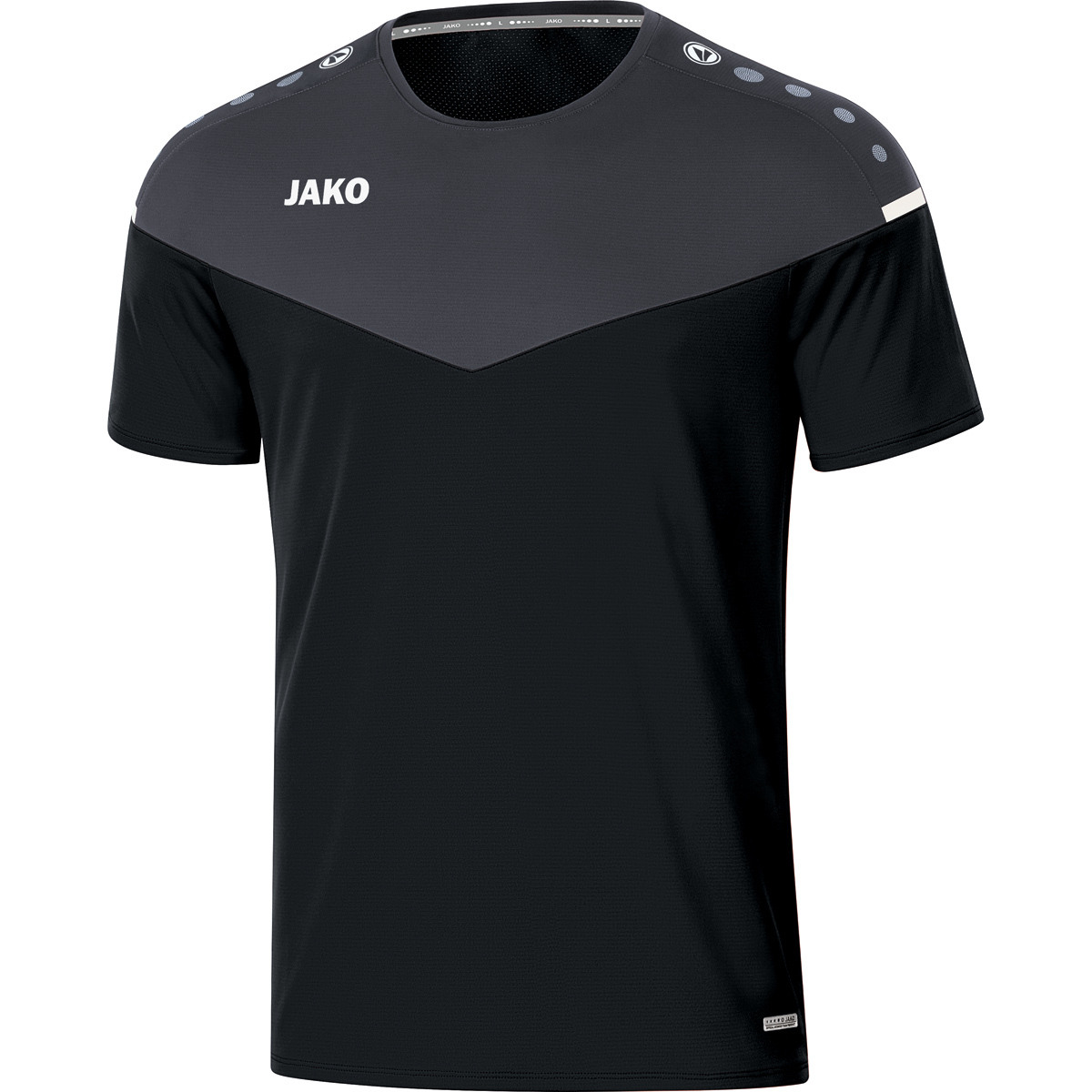 JAKO T-Shirt Champ 2.0 S, schwarz/anthrazit, Herren, 6120 Gr