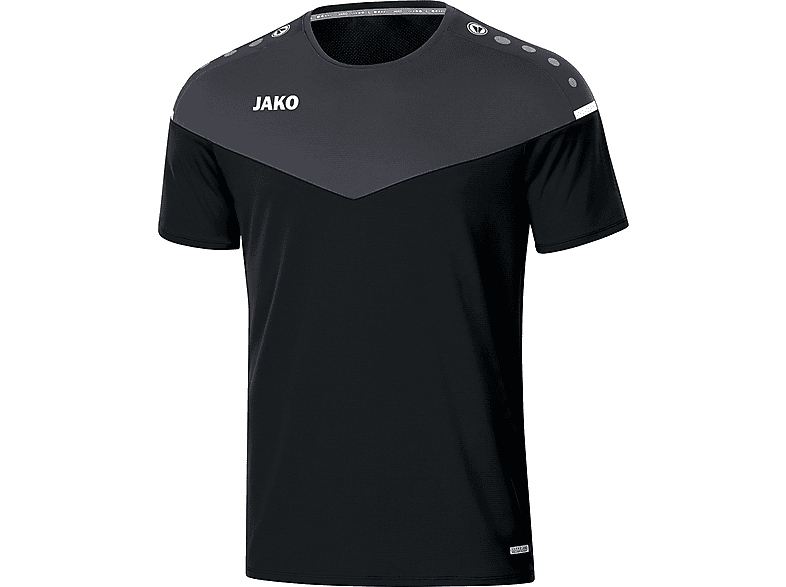 JAKO T-Shirt Champ 2.0 schwarz/anthrazit, Kinder, Gr. 152, 6120