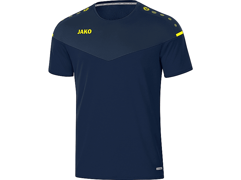 JAKO T-Shirt Champ Gr. XXL, Herren, marine/darkblue/neongelb, 2.0 6120