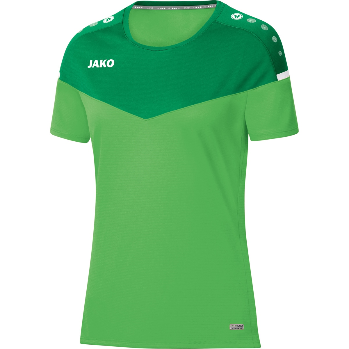 T-Shirt Damen, JAKO 6120 soft 2.0 Gr. green/sportgrün, 38, Champ