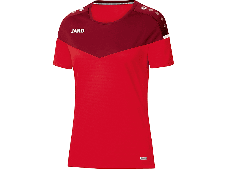 JAKO T-Shirt Champ 2.0 rot/weinrot, Damen, Gr. 42, 6120 | Sport T-Shirts