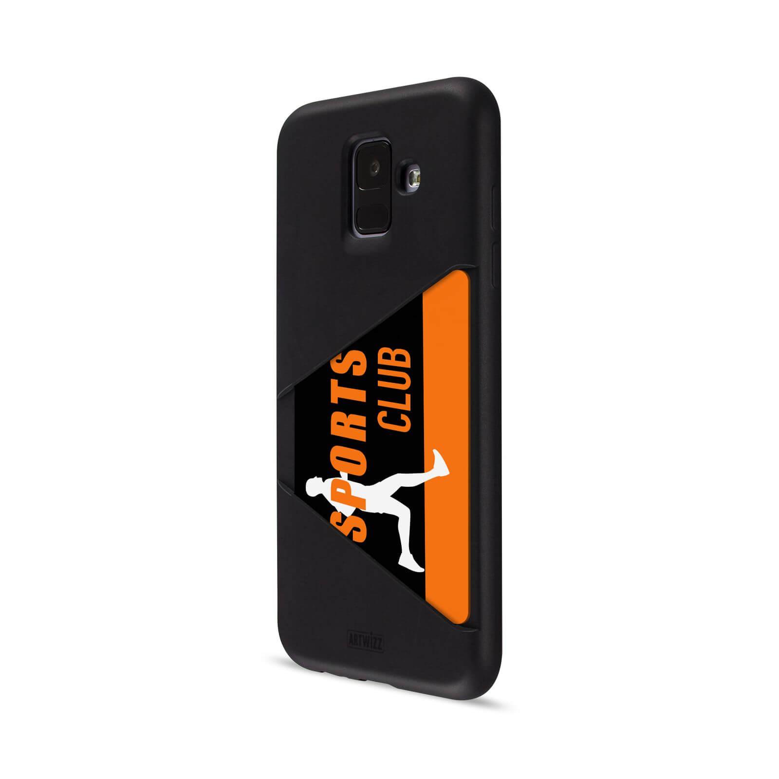 (2018), Case, ARTWIZZ Card Samsung, A6 Schwarz Galaxy Backcover, TPU