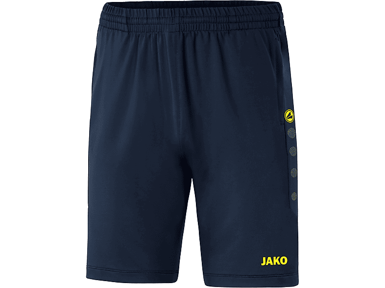 JAKO Trainingsshort Premium marine/neongelb, Erwachsene, Gr. M, 8520 | Kurze Sporthosen