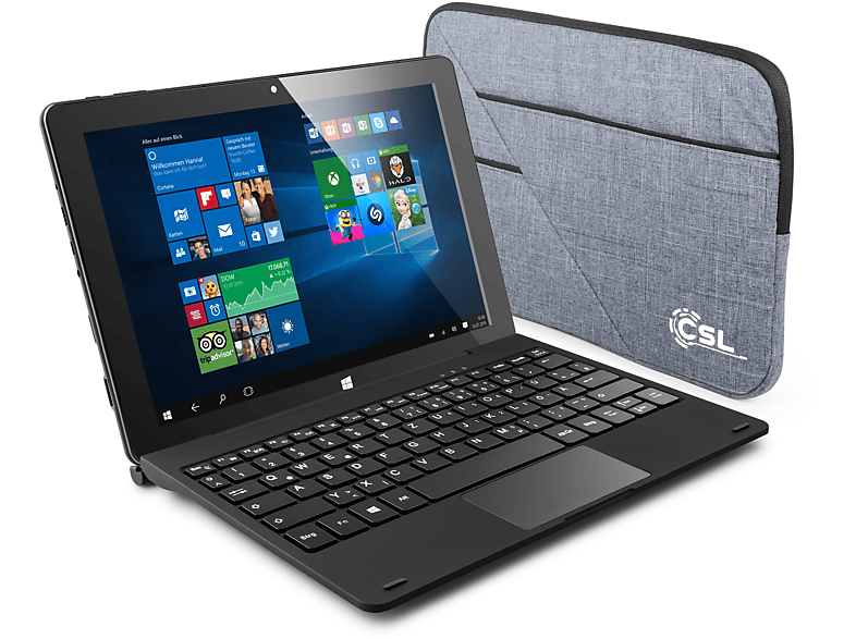 CSL Panther Tab HD + schwarz GB, Tablet, Zoll, Tasche, Win 11 10,1 USB 128 3.1 / GB / 128