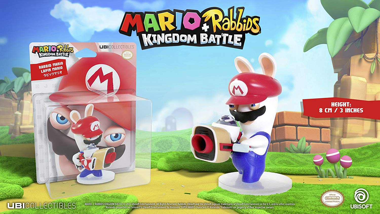 Mario + Rabbids Kingdom - 8 cm Battle Figur Mario Rabbid