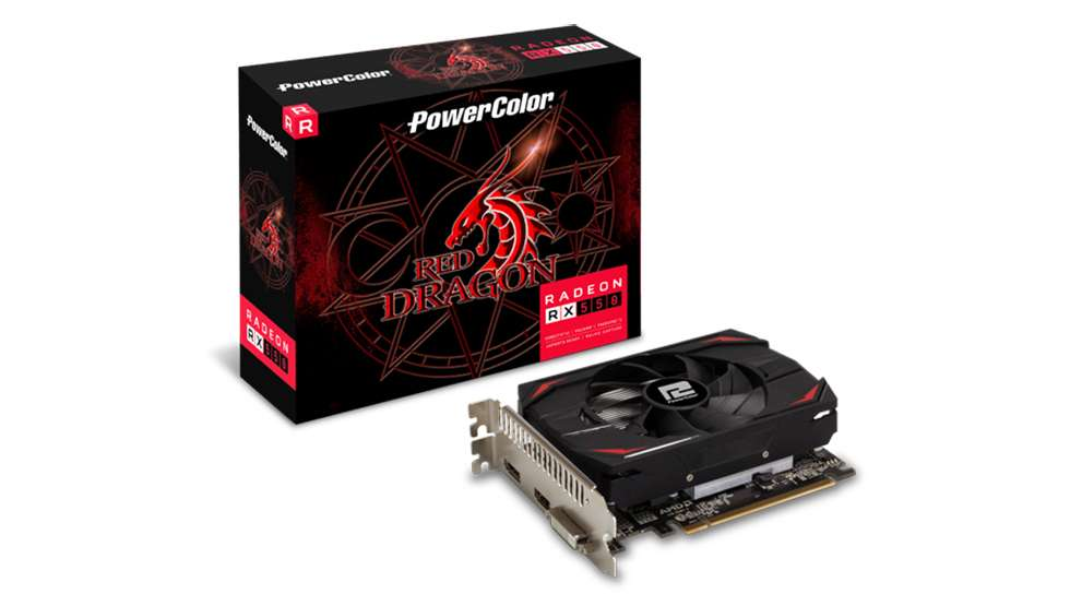 POWERCOLOR Red Dragon RX 550 Grafikkarte) (AMD, 4GB