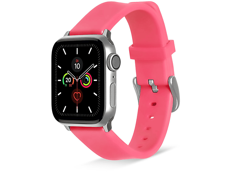 ARTWIZZ WatchBand Silicone, Ersatzarmband, Apple 9-7 (38mm), (41mm), Pink 6-4 & 3-1 Watch SE Apple, (40mm)